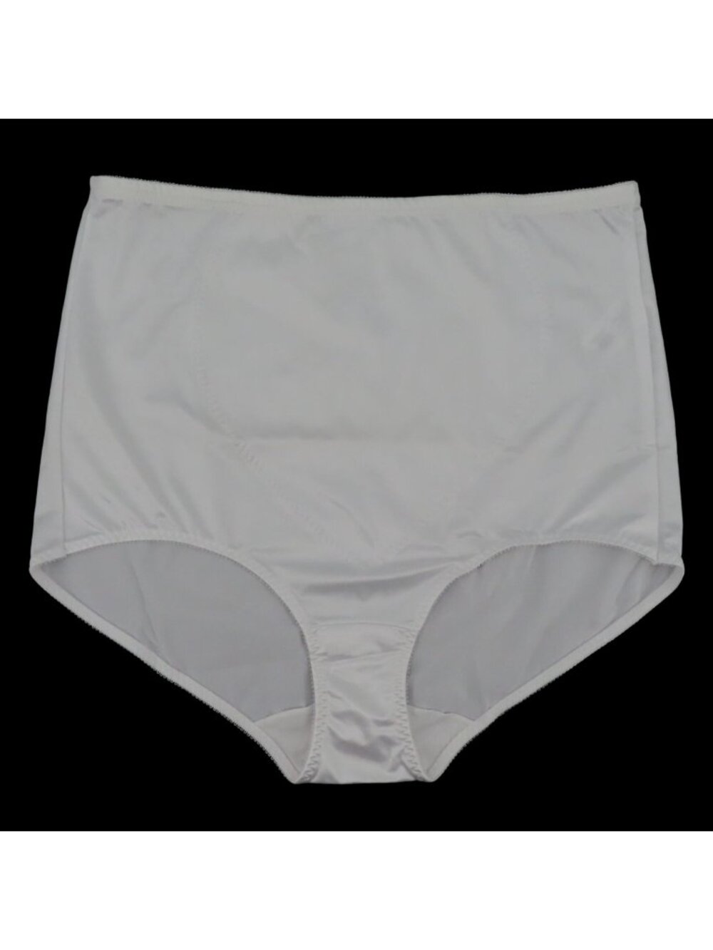 Underscore Women Plus Size 5X Solid White Shiny Satin Shaping Panty NEW No Tags